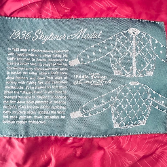 Eddie Bauer Womens Retro 1936 Skyliner Red Plaid 80% Down Puffer Zip Vest Large - Picture 7 of 10